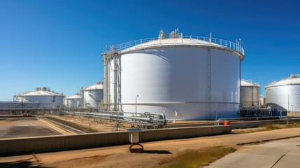 Obraz premium workers oil refinery