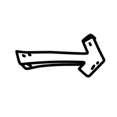 Vector sketch arrow drawing