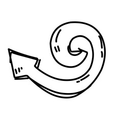 Vector sketch arrow drawing