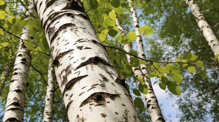 Fototapeta premium black birch tree