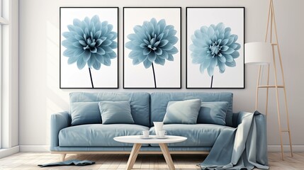 contemporry blue flower frames A more contemporary take on the