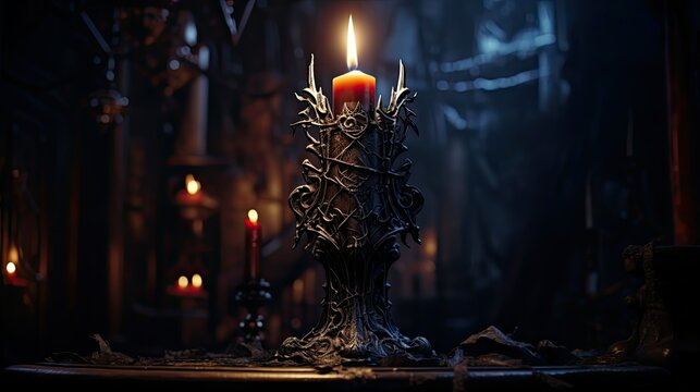 metalwork dark candle