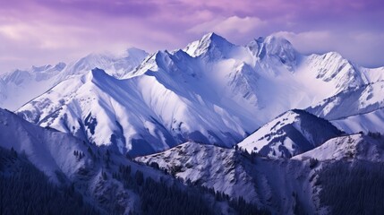 serene purple mountain