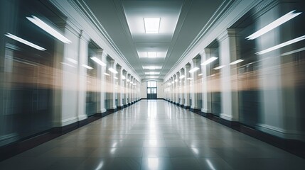 doors blurred building interior government