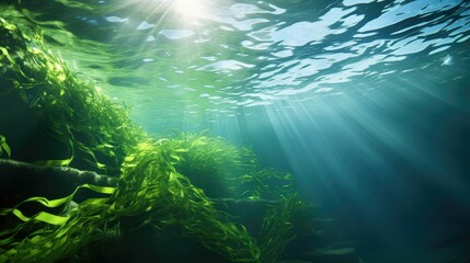 Obraz premium ocean green seaweed