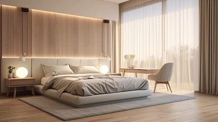 bedroom blurred 3d interior design