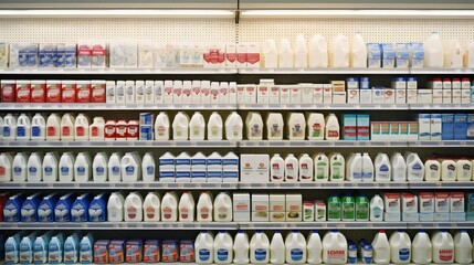cartons white milk production