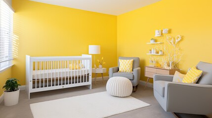 gender baby room yellow In the second photo