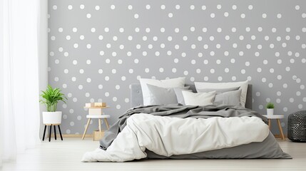 wallpaper grey polka dots