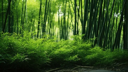 lush green bamboo background