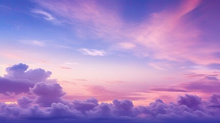 hues purple sky with clouds