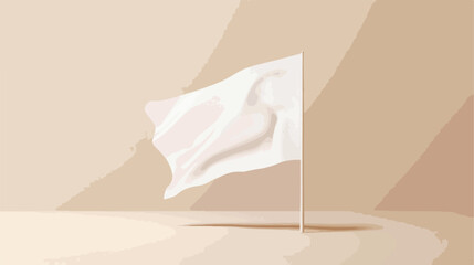 White flag on light background style vector 