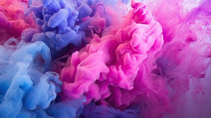 Fototapeta premium bomb pink and purple smoke