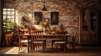 Obraz premium rustic interior home background