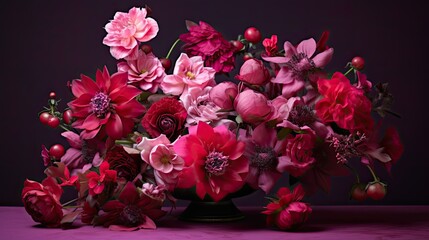 vibrant dark pink floral