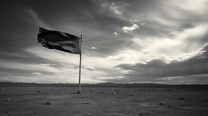 desolate black and grey flag