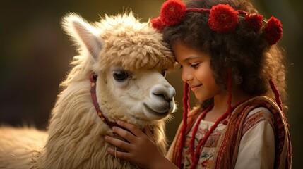 Obraz premium animal peru alpaca farm