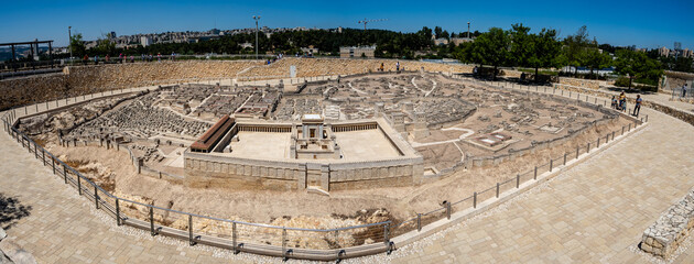 Model of the Solomon's temple in Jerusalem's Israel Museum