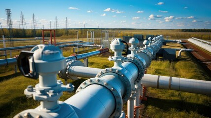 station oil pipeline valve