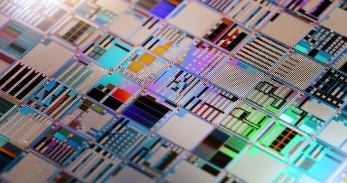 Silicon semiconductor wafer close-up. In electronics, a wafer also called a slice or substrate is a thin slice of semiconductor, a crystalline silicon, used for the fabrication of integrated circuits