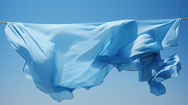 fluidity wrinkled fabric blue