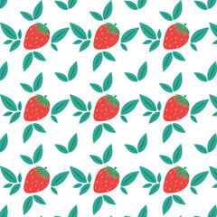 Strawberry and mint pattern. 