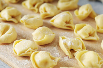 Tortellini - dumplings typical dish from Italian cuisine	