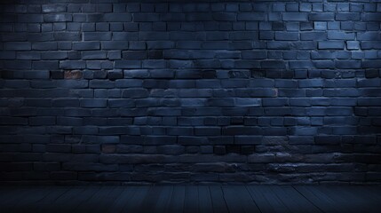 blue dark brick wall background