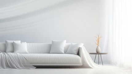 sleek blurred interior white background