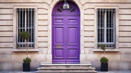 apartment purple front door