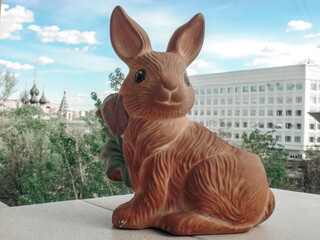 Clay figurine of a hare or rabbit
