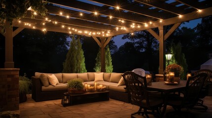 Fototapeta premium twinkling string of holiday lights