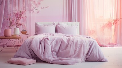 soft blurred pink interior