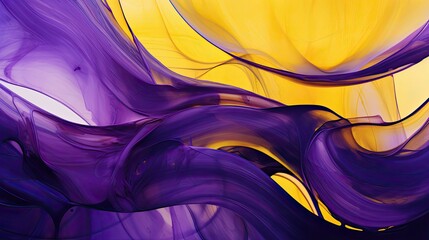swirling purple and yellow abstract