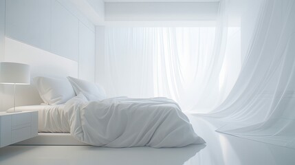 minimalist blurred rooms interior