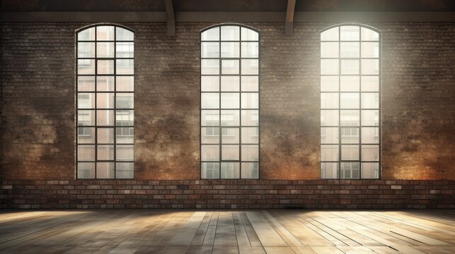windows warehouse interior wall