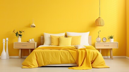 cheerful yellow interior