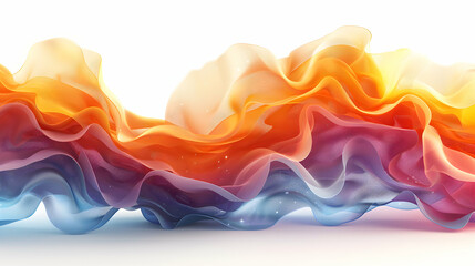 3D Flat Icon: Thermal Tide El Ni?o Heat Abstract Art in Financial Growth and Innovation