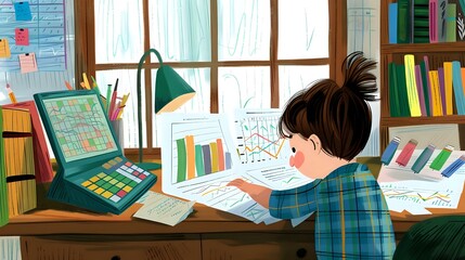 Illustration highlighting the analytical nature and continuous learning of a Financial Analyst
