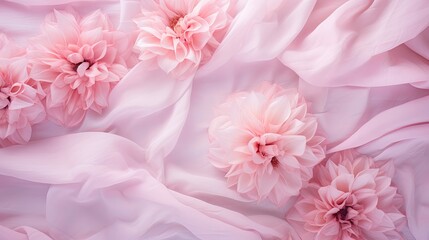 light pink flower background top view cloth - Powered by Adobe