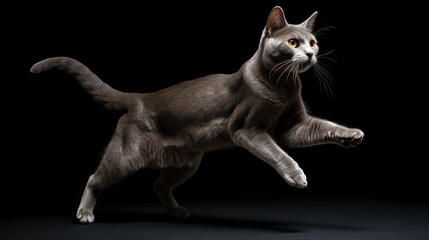 Obraz premium tail gray cat