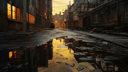 pollution puddle of oil