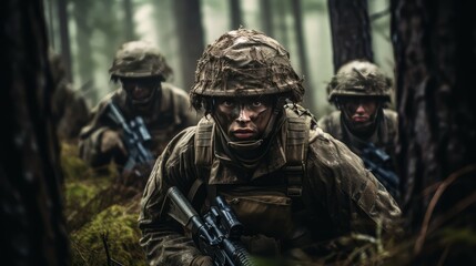 Fototapeta premium military brown camo In the second photograph