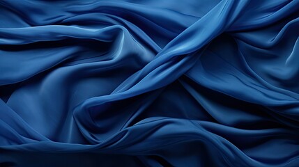 Fototapeta premium creases wrinkled fabric blue