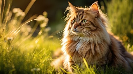 purring brown cat