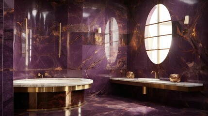 luxurious purple gold marble