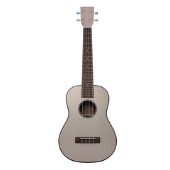 Obraz premium 3d render white ukulele with transparent background