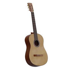 Obraz premium 3d render guitar with transparent background