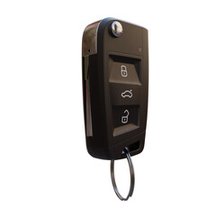 3d render car key with transparent background