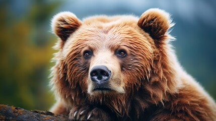 Obraz premium mouth brown bear face